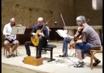 Répétition avec le quatuor TALICH au festival Pablo Casals. ( Concerto d’ Aranjuez )